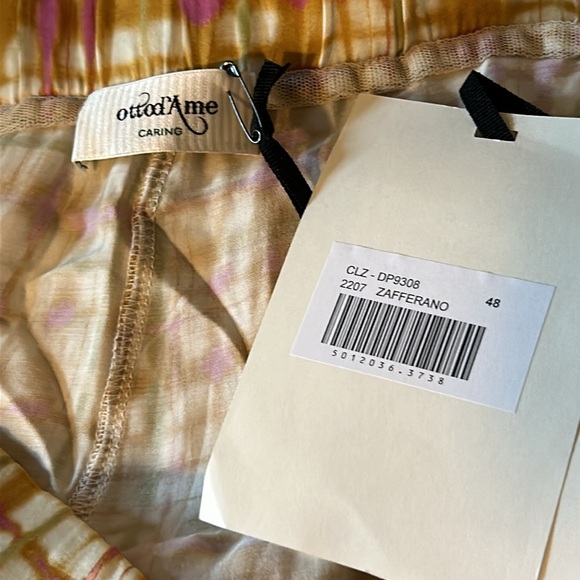 ottod’Ame Zafferano Viscosa Palazzo Trousers Size US/12 NWT - Picture 4 of 7